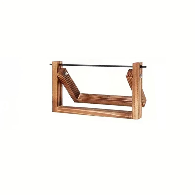 support rangement laine bois rustique multicolore tricot artisanal fixations métalliques aiguilles pelotes étiquettes cadeaux