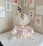 décorations gâteau ballet danseuses plumes papillons couronne dorée anniversaire fête enfants
