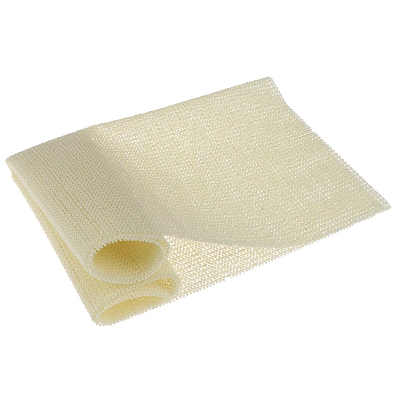tapis antidérapant structure alvéolaire beige clair salle bain respectueux environnement