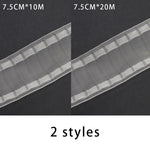 rideau plissé moderne semi transparent bande adhésive 10m 20m tissu texturé beigeclair blanc