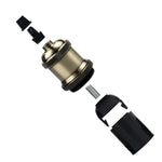 ampoule vis e27 bronze noir cuivre argenté texture brossée vintage opacité fixée vis câble
