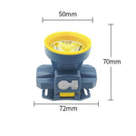 lampe frontale led portable étanche gris jaune moderne ceinture ajustable
