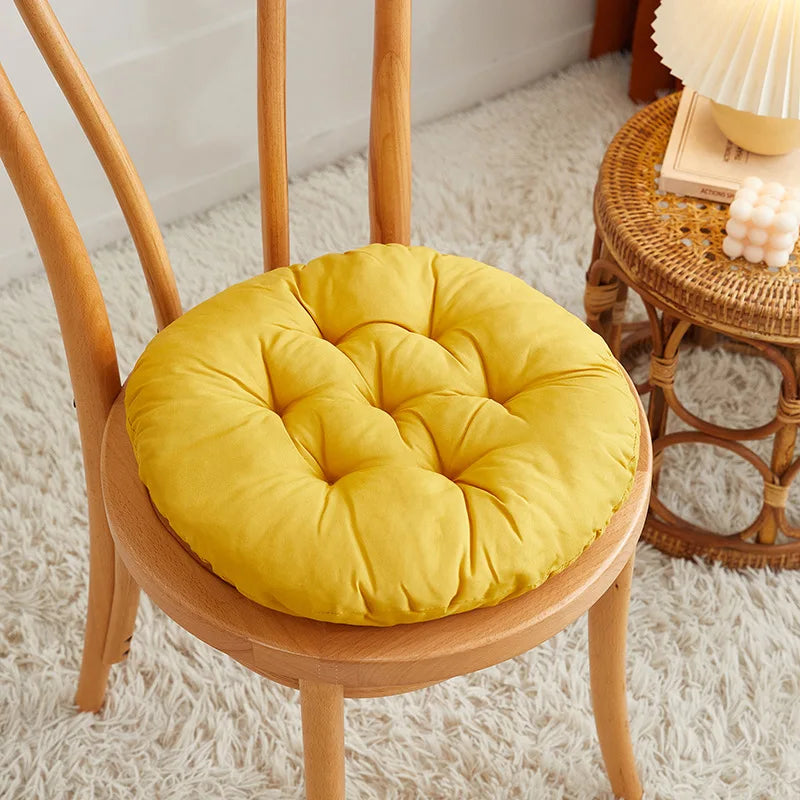 coussin rond antidérapant coton polyester couleur gris moderne øllets 30cm violet bleu marron jaune