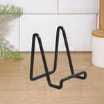 support table minimaliste noir réutilisable cuisine fer sans motif