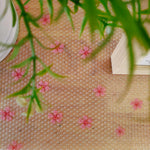 tapis protection meuble blanc rose fleurs texture bulle moderne adhésif easy clean eva 100x45cm