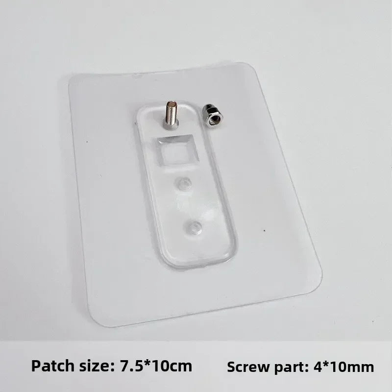 supports adhésifs transparents vis sans clou étagères salle bain auto fixation pièces pvc plastique
