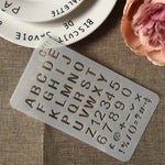 pochoirs lettres chiffres blancs modernes peinture coloriage scrapbooking album decoration gaufrage éducatifs transparents opaques