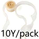 ruban organza bordure dorée classique rouge rose clair beige décoration gâteau boîte cadeau emballage