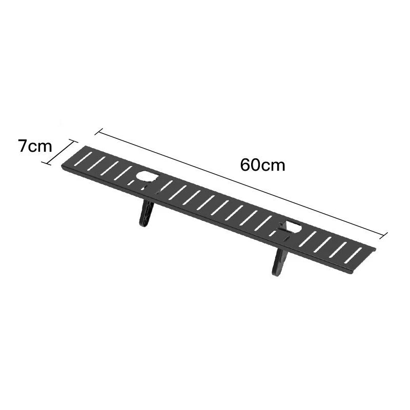support mural multifonctionnel réglable acier noir moderne clips inclusion plaque protection