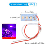 plaque led rectangulaire bleu clair électronique leds câbles rouge blanc