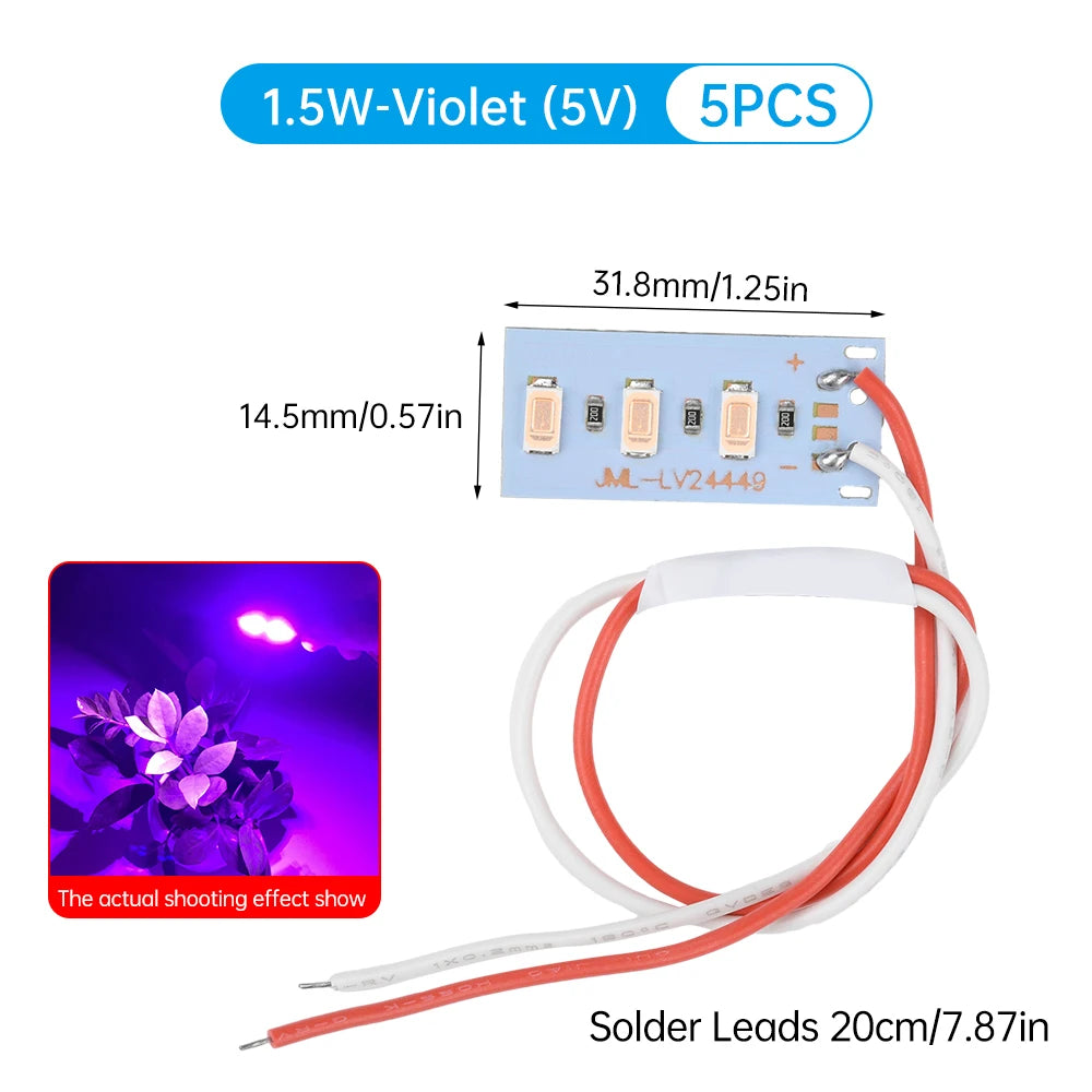 plaque led rectangulaire bleu clair électronique leds câbles rouge blanc