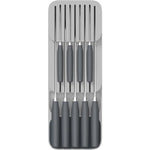rangement couteaux gris bloc vertical moderne tiroir cuisine organizer porte six