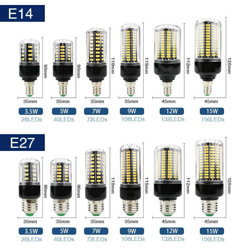 ampoule led maïs blanc chaud moderne base e14 e27 haute luminosité décoration salon intérieur