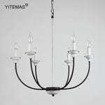 lustre classique rustique bois blanc noir lampes chaîne suspension ampoules