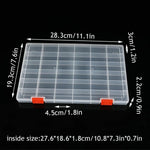 boîtes bijoux transparentes modernes compartiments clips fixation 15 24 36 48 grids rangement pratique
