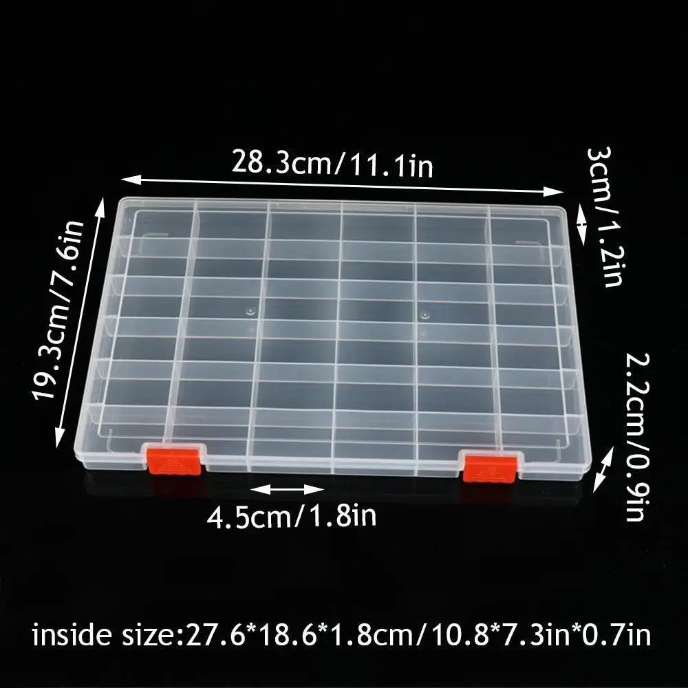 boîtes bijoux transparentes modernes compartiments clips fixation 15 24 36 48 grids rangement pratique