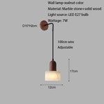 lampe suspendue marbre blanc ampoule led 6000k moderne chambre cuisine