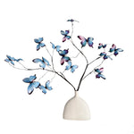 décoration intérieure branche artificielle papillons bleu violet branches naturelles maison mariage anniversaire