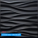 décoration murale moderne panneau 3d blanc rayures ondulées pvc autoadhésif intérieur 30x30cm