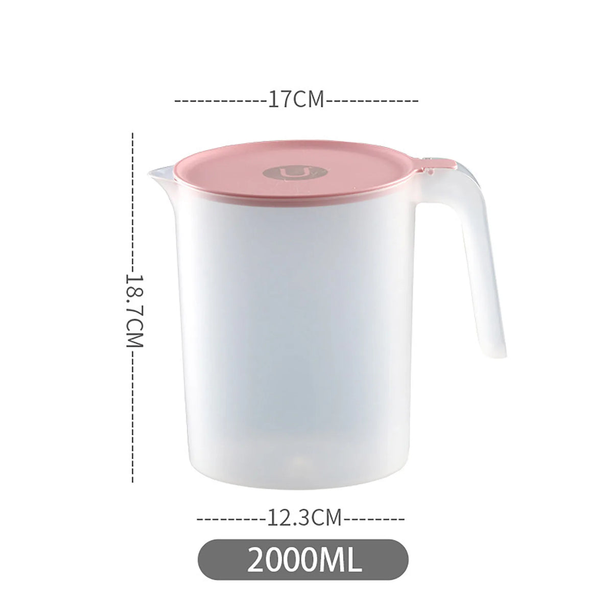 carafe eau plastique 2000ml 2500ml blanc bleu rose verte moderne minimaliste poignée couvercle logo