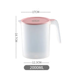 carafe eau plastique 2000ml 2500ml blanc bleu rose verte moderne minimaliste poignée couvercle logo