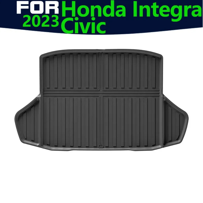 tapis sol noir rayures horizontales tpe imperméable fixations moderne voiture easy clean