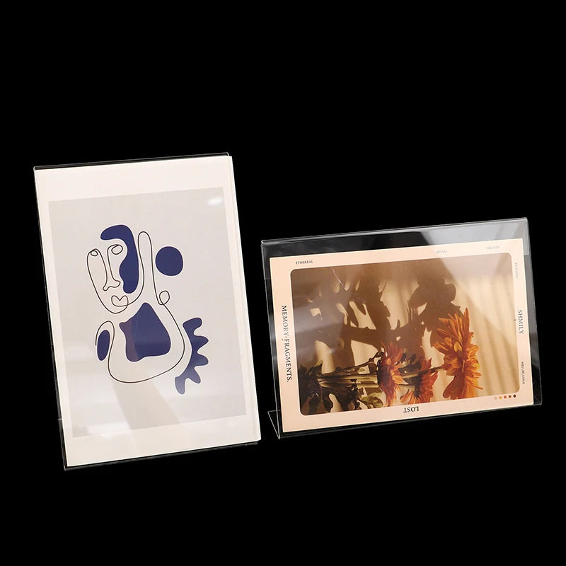 Cadre photo acrylique rectangle avec photo exposée des deux côtés