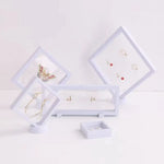 cadres transparents modernes bijoux noir blanc rechargeables clips