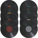 décorations murales disques vinyles imitation rainures rétro années 80 adhésif mur fixations disco musique