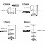 étagère roulettes moderne noire blanc multi niveaux réutilisable