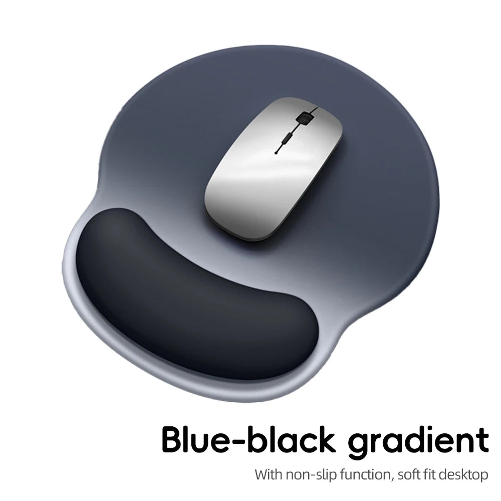 tapis souris ergonomique gris rose vert mousse mémoire forme antidérapant