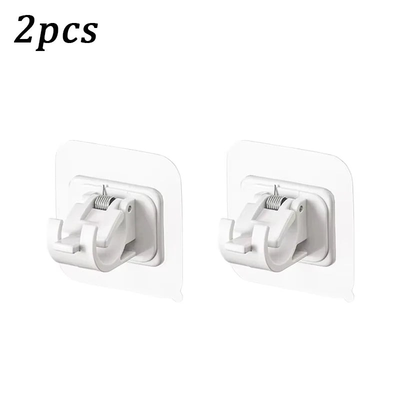 clips suspension adhésifs blancs modernes utilisation multiple support mural rideaux outils cuisine pièces