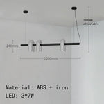 Suspension lumineuse moderne tubulaire contemporaine gris noir rouge ampoules intégrées