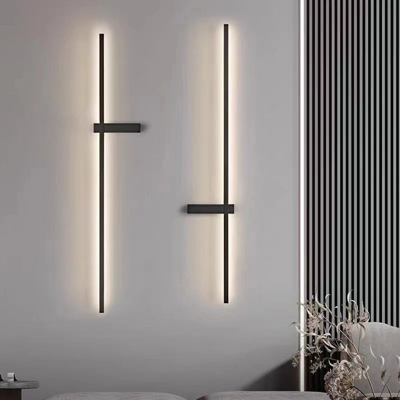 Design artistique de l'applique murale LED dans une chambre moderne