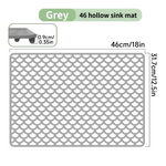 tapis drainage silicone coquillage moderne gris fond évier résistant rayures epais