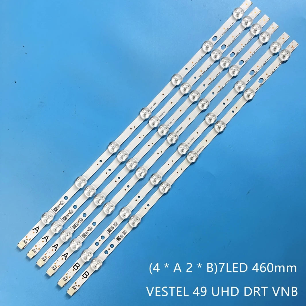 bandes led tv blanc rondelles dorées modernes rétro éclairage aluminium 460mm