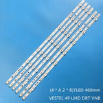 bandes led tv blanc rondelles dorées modernes rétro éclairage aluminium 460mm
