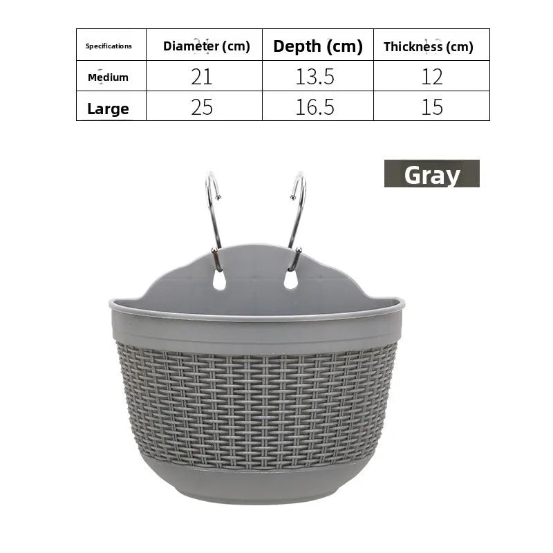 pots fleurs suspendus tissés gris orange beige modernes balconextérieur