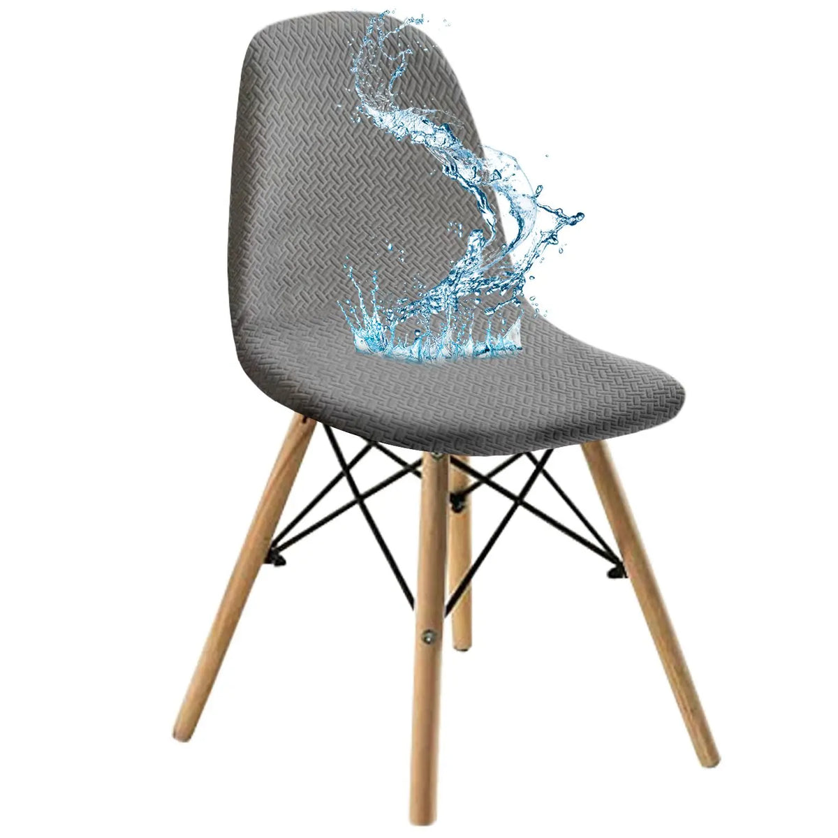housse chaise jacquard elasthanne polyester moderne vert beige bleu marine noir gris marronpaque minimaliste