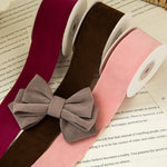 rubans décoratifs velours marron rose gris bleu marine beige classiques adhésifs diy cadeaux fêtes
