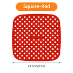grilles cuisson friteuse air silicone antiadhésif rouge noir moderne cuisine vapeur