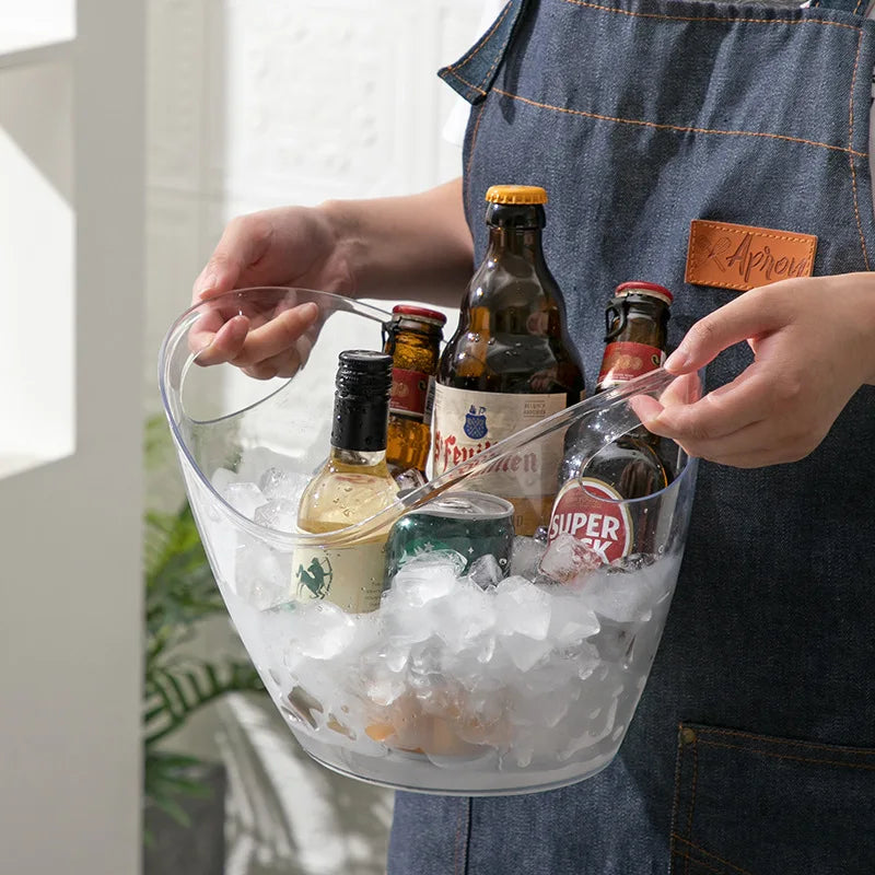 seau glace transparent 8l moderne élégant bouteilles vin bière glaçons fruitsextérieur champenois