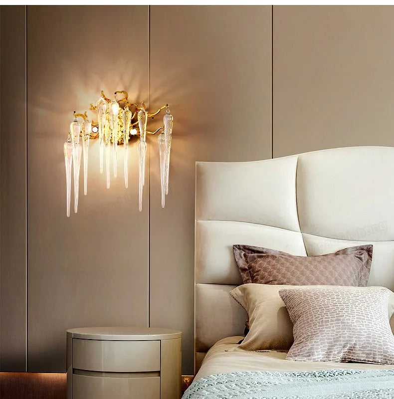 applique murale led dorée branches stylisées contemporaine élégante éclairage quotidien fixée mur 15 30m²