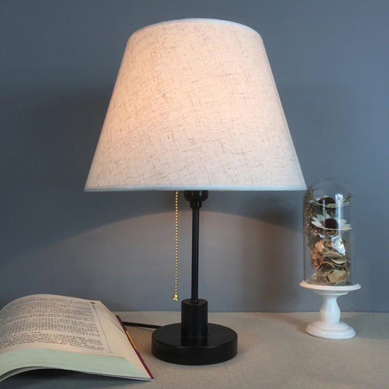 abat jour tissu lin opaque rustique bohème décoration intérieure lampe table moderne chambre