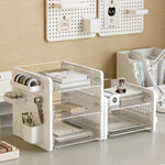 organisateur blanc perforé moderne étageries pliables multifonctionnel rangement école officesupply