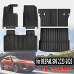 tapis sol voiture noir rayures horizontales moderne imperméable tout terrain