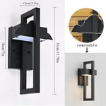 lampe murale moderne led noire éclairage extérieur 35cm ip65 249lm 265v