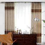 rideau moderne imprimé floral rayures beige marron gris clair opulent salon chambre coucher