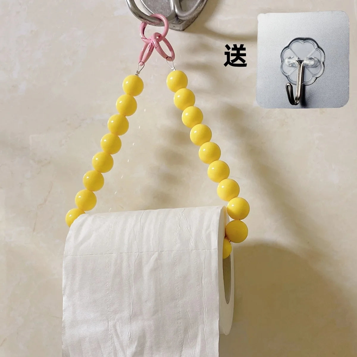 porte rouleau papier toilette moderne rose bleu vert blanc salle bain sans perçage