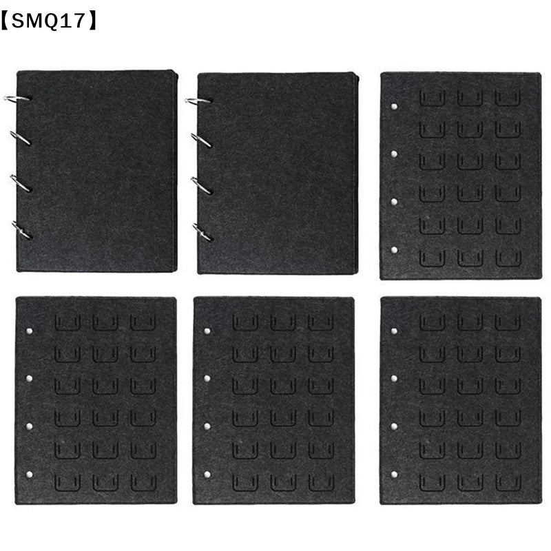 album badges noir clips métalliques simple rangement collection uniiaux épingles pochettes contenant badges scolaires